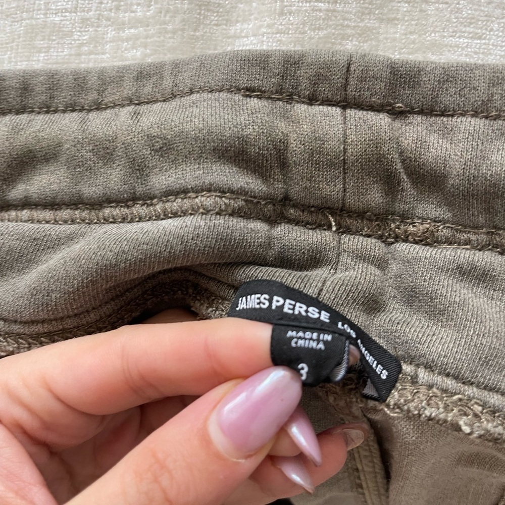 James Perse Green Linen Joggers - Picture 4 of 5